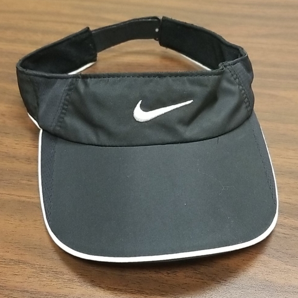 Nike Dry Fit Black White Visor Hat